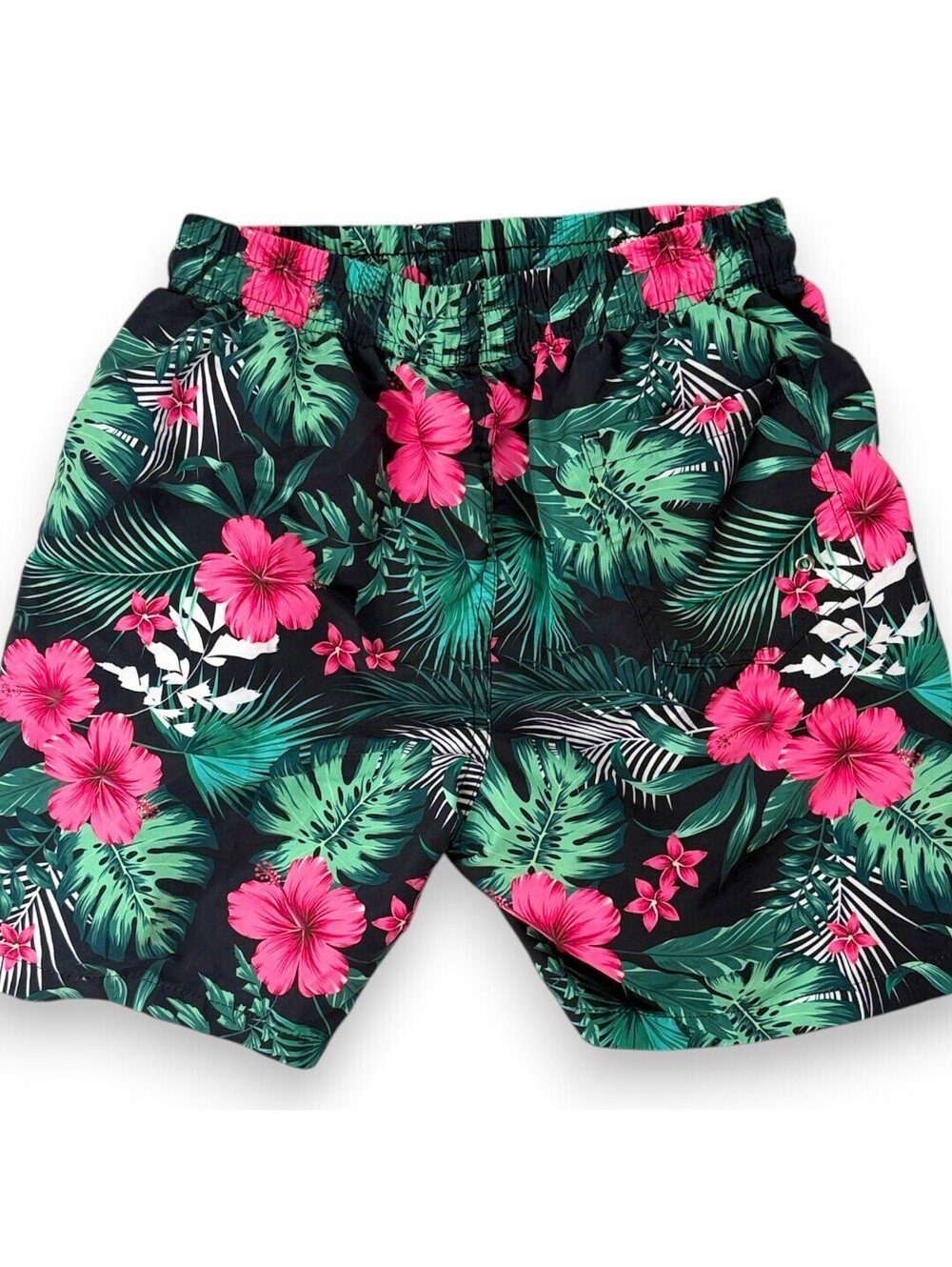 🌸 Swim Trunks Mens Small Tropical Floral Print Beach Shorts Vacation Shein - Picture 4 of 7